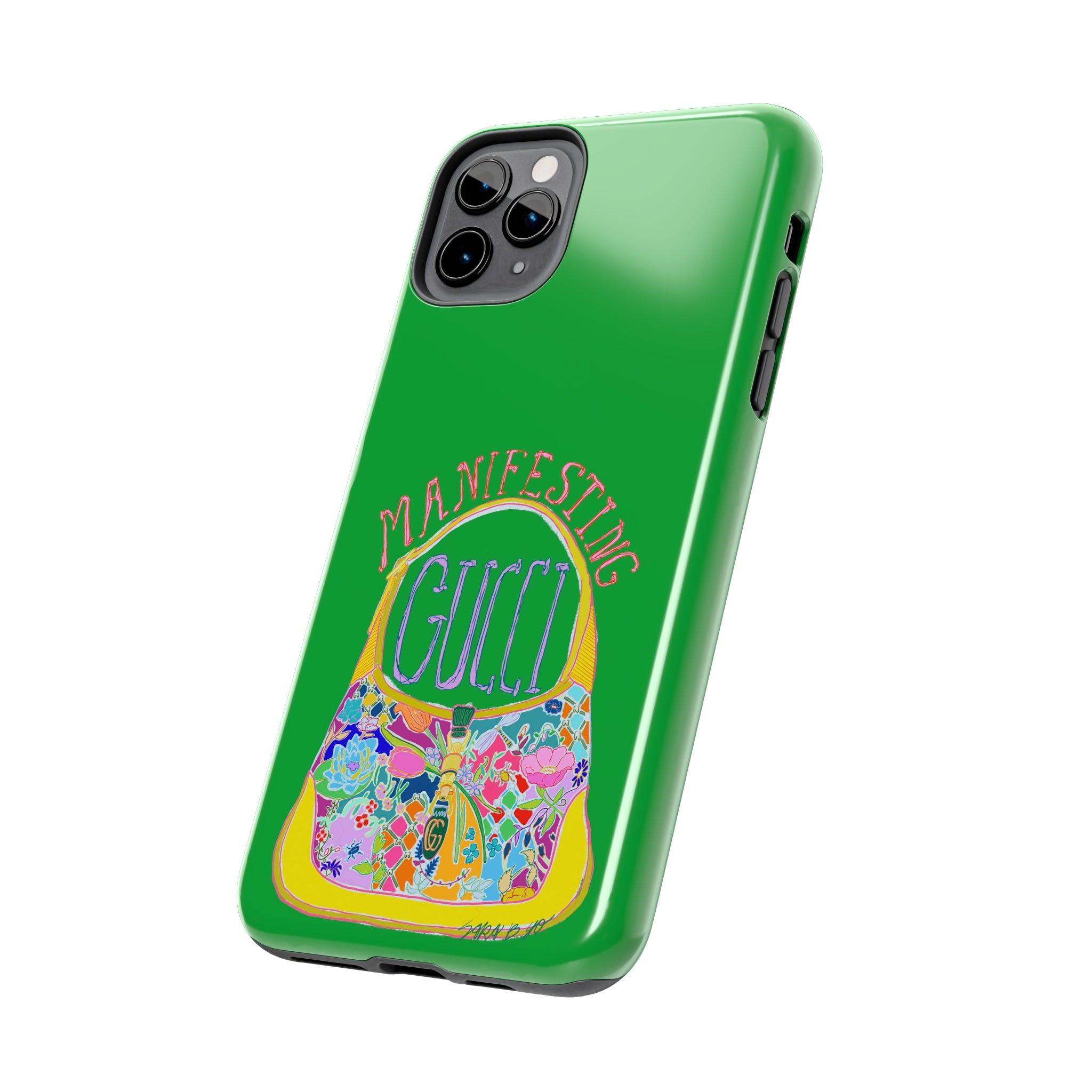 Manifesting Gucci Phone Case Green
