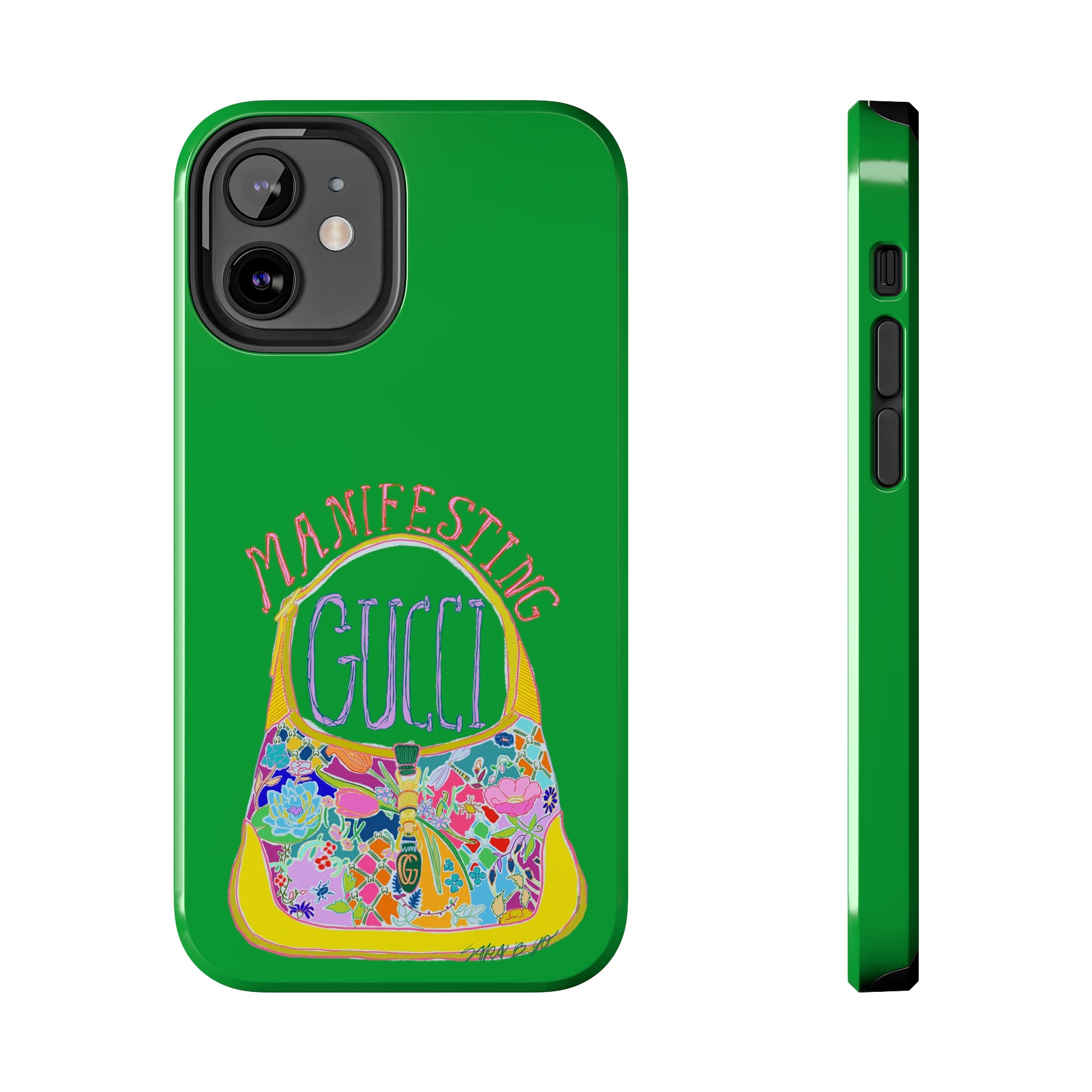 Manifesting Gucci Phone Case Green