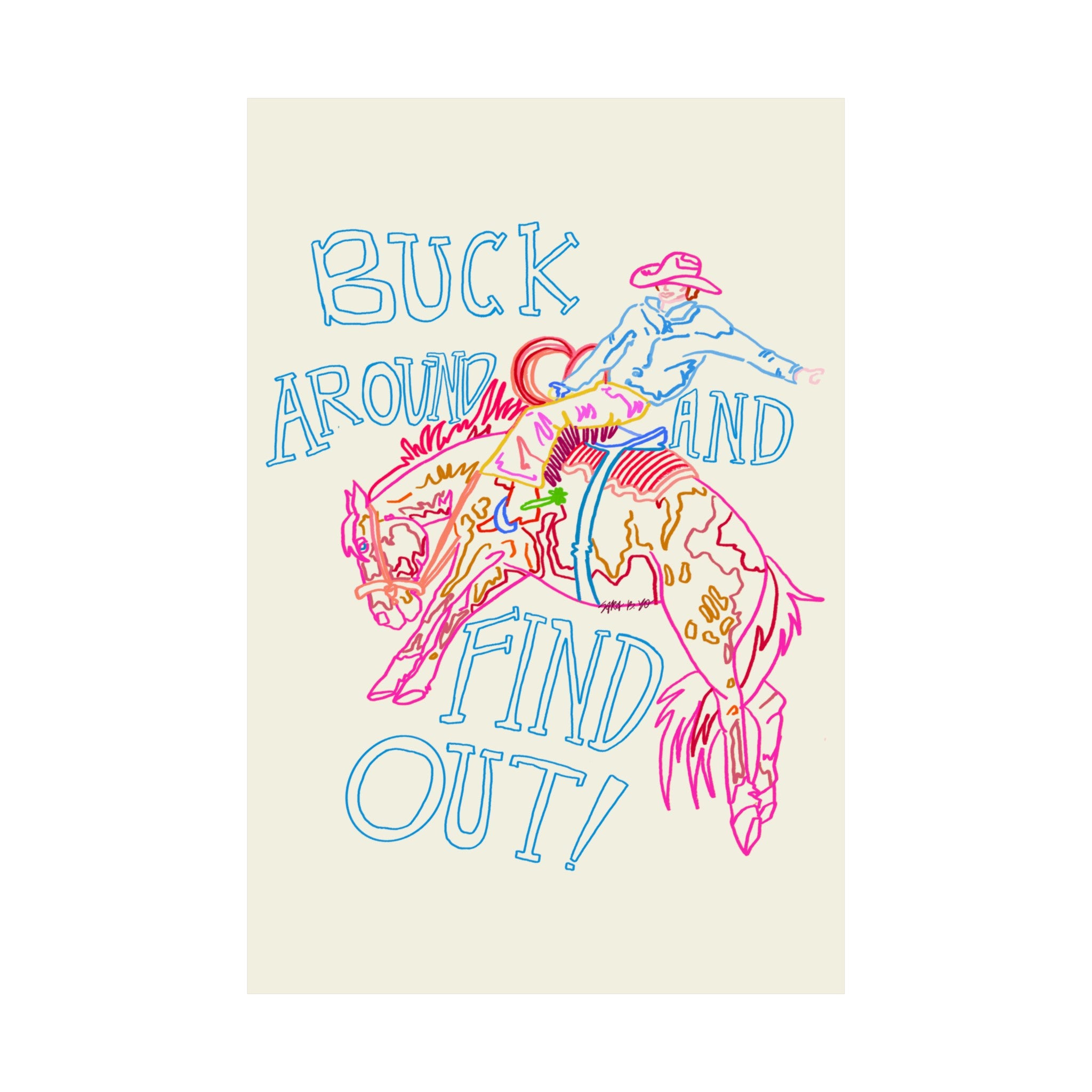 Buck Around Art Print