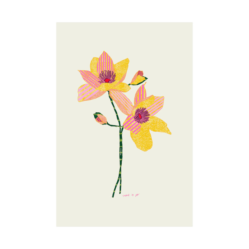 First Date Flowers Art Print