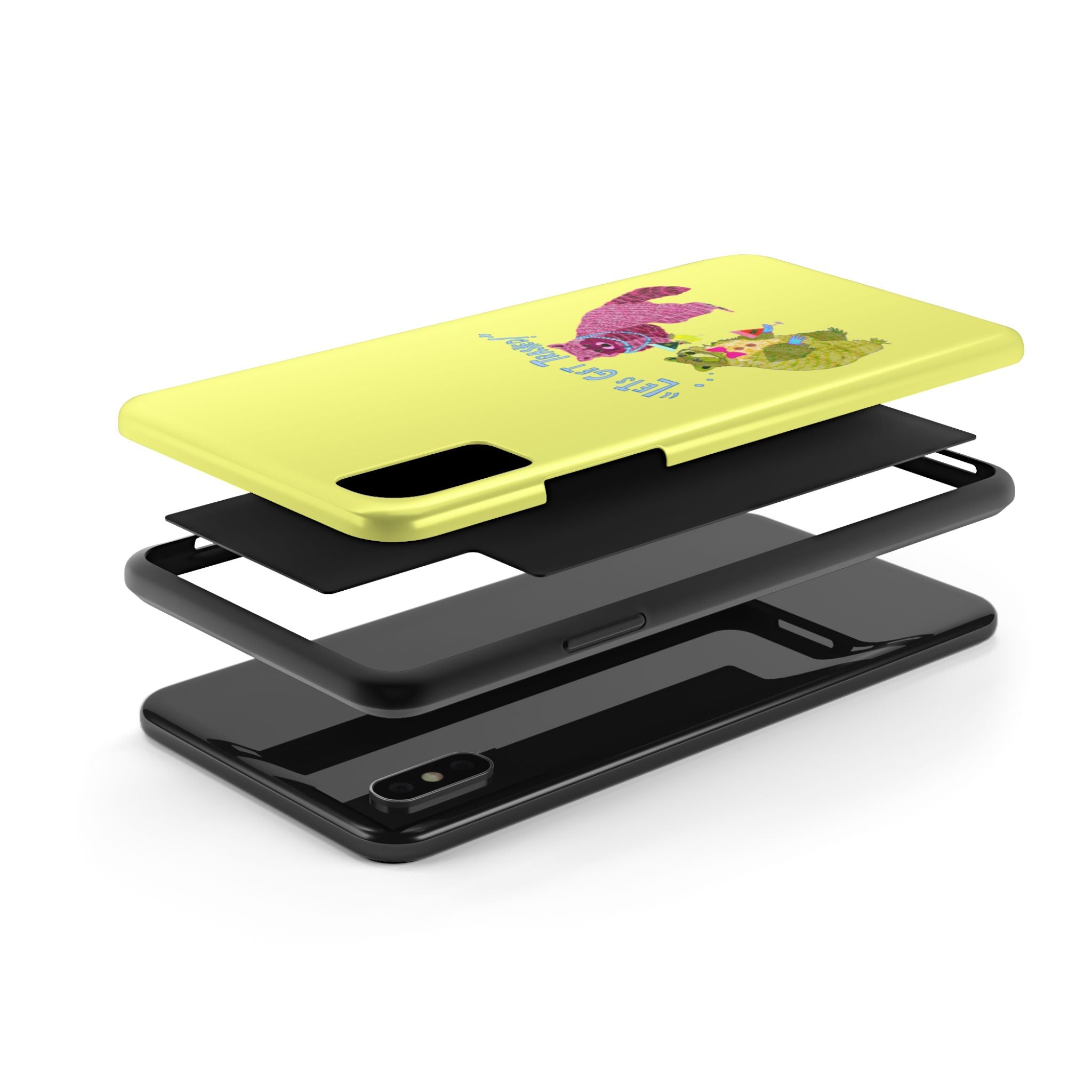 Lets Get Trashed Yellow Phone Case