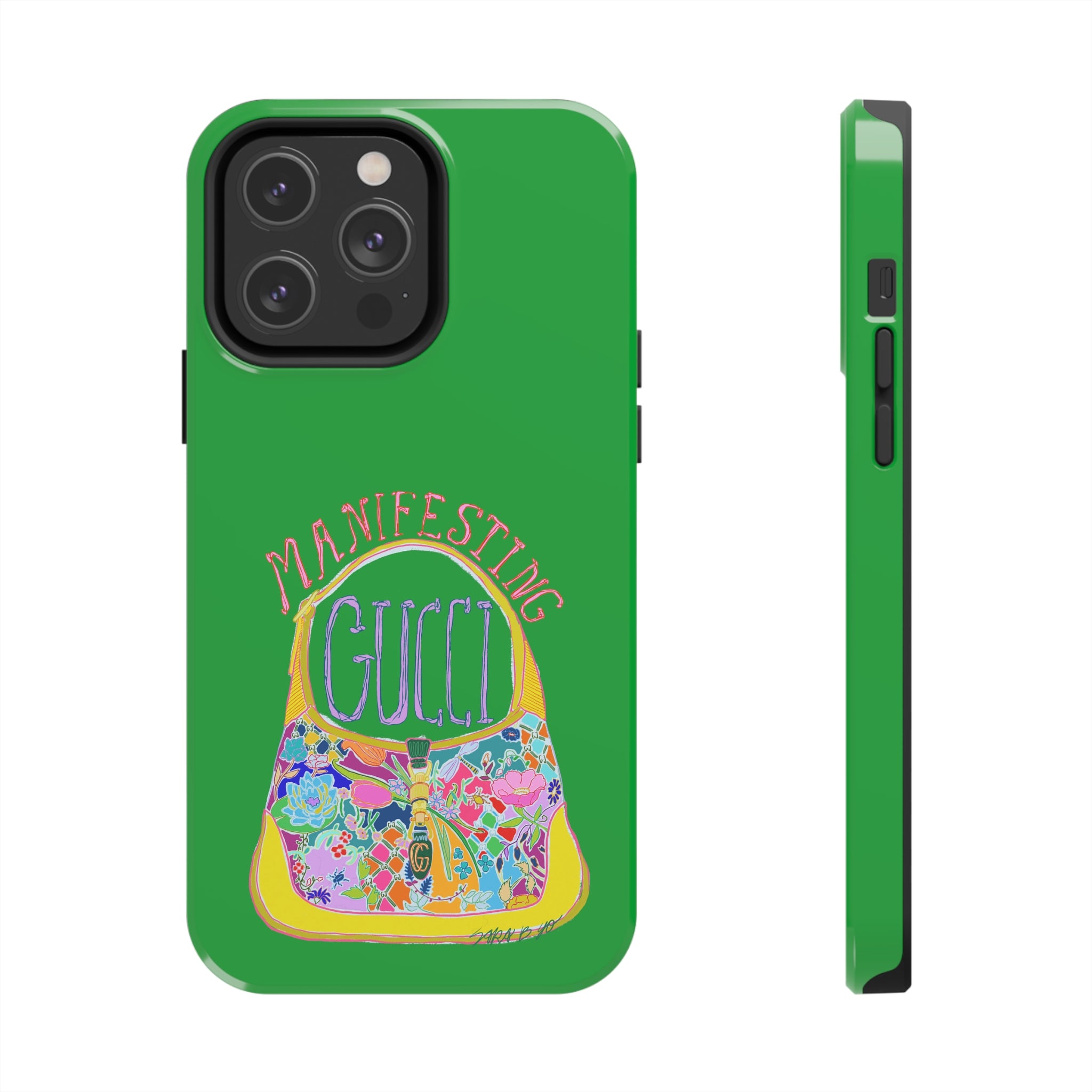 Manifesting Gucci Phone Case Green