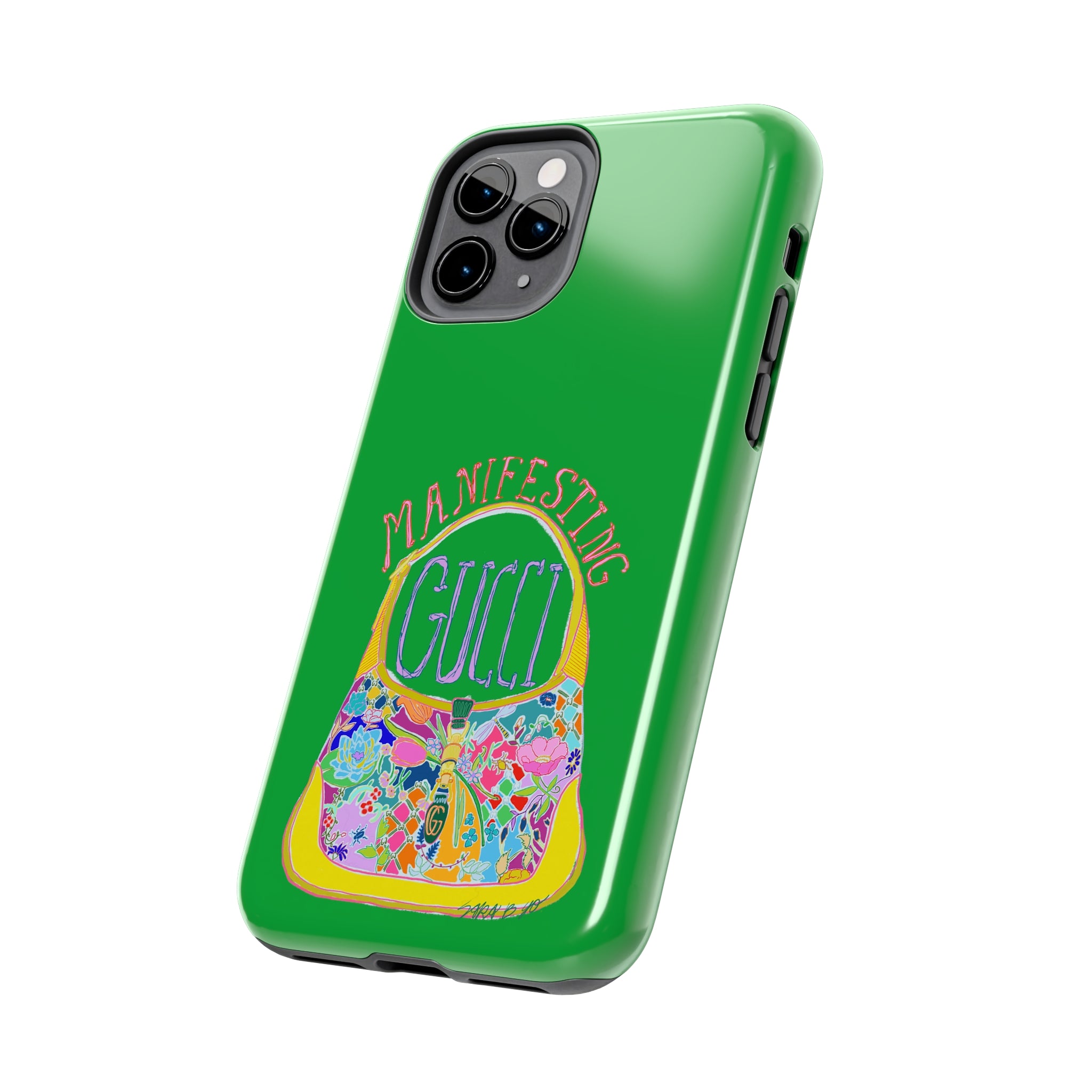 Manifesting Gucci Phone Case Green