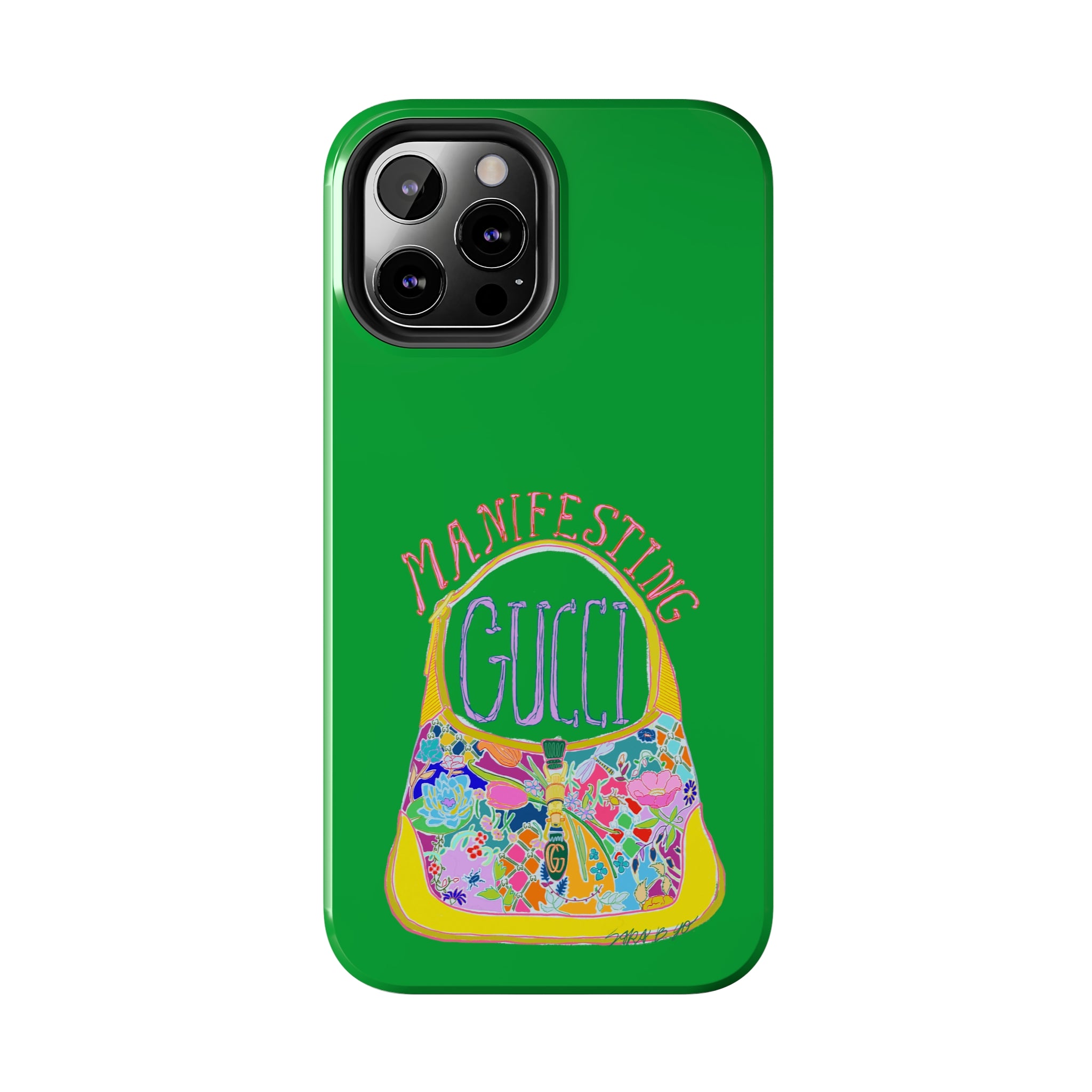 Manifesting Gucci Phone Case Green