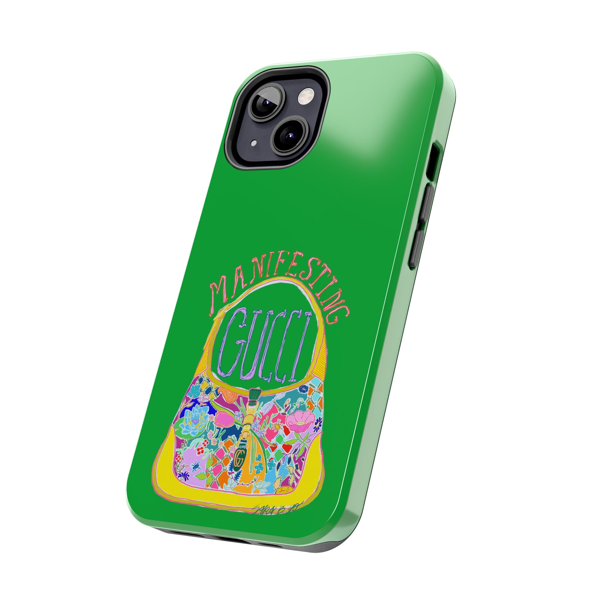 Manifesting Gucci Phone Case Green