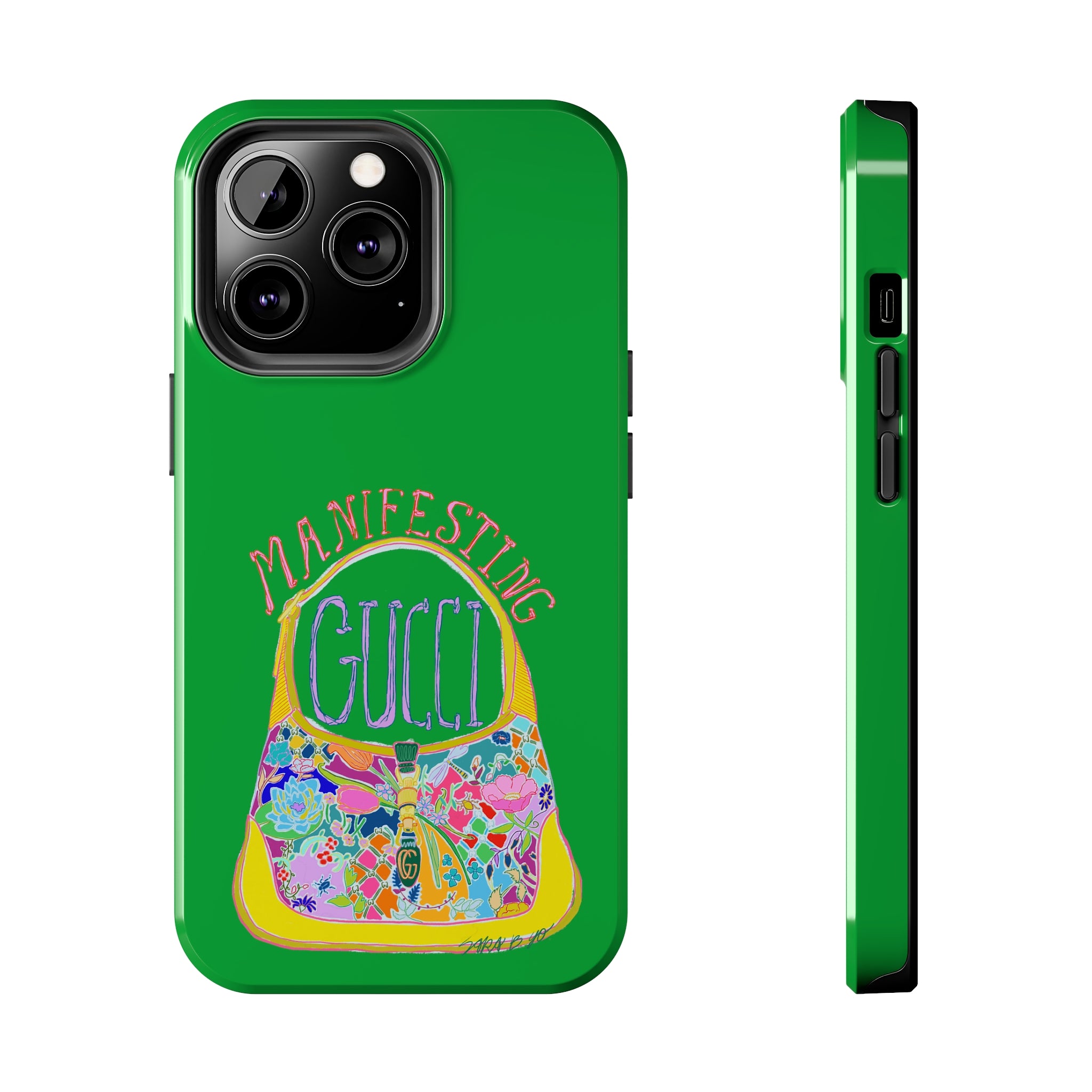 Manifesting Gucci Phone Case Green