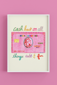 The PINK Card  - Art Poster Print