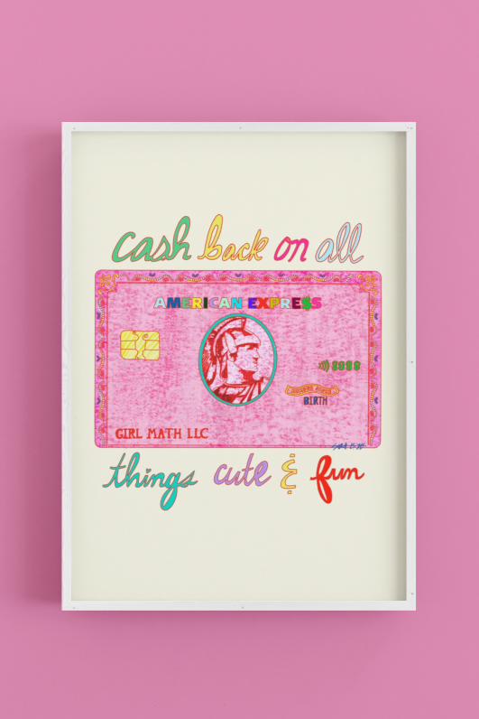 The PINK Card  - Art Poster Print