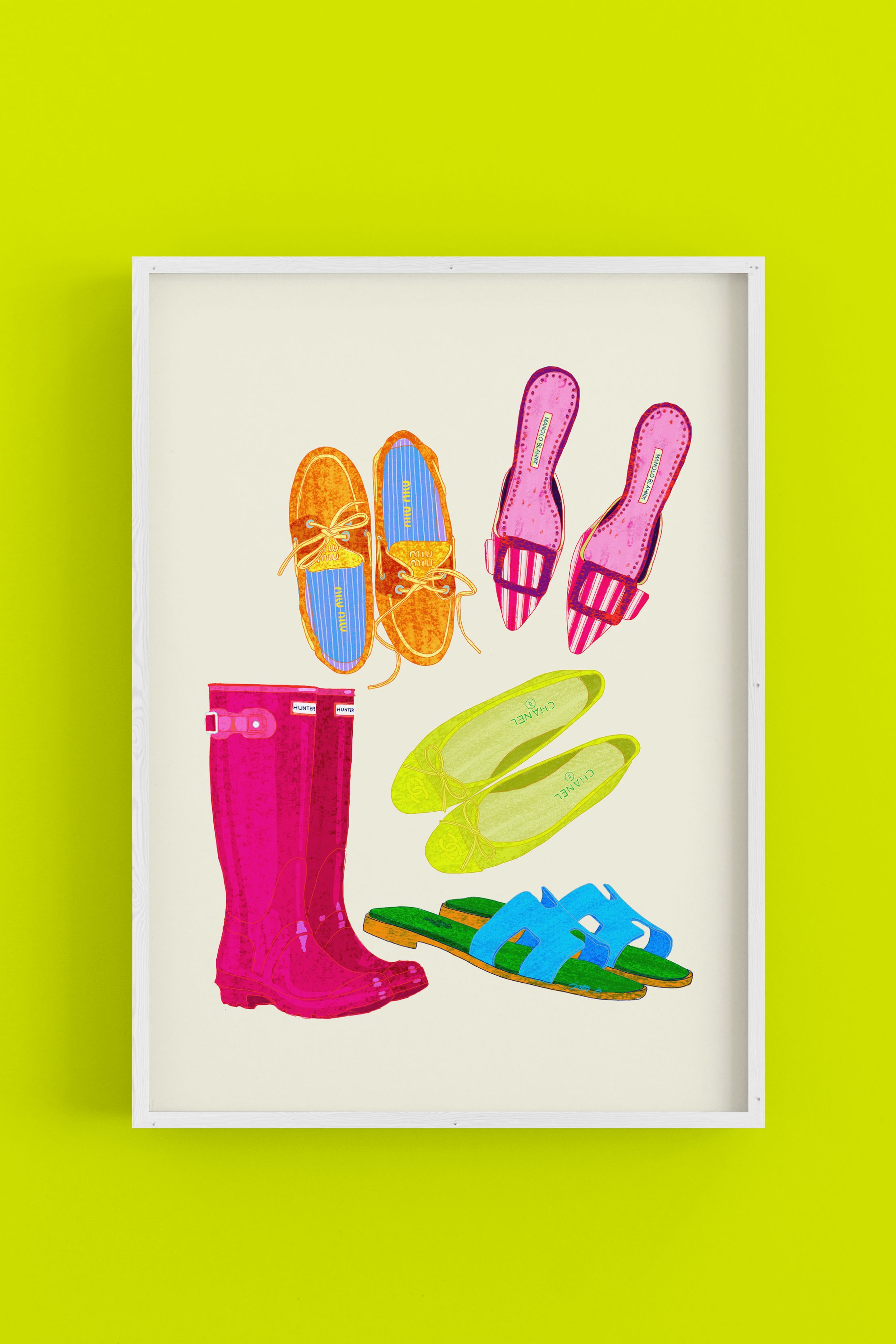 Summer Shoes - Art Poster Print