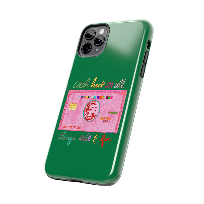 The PINK Card Green Phone Case