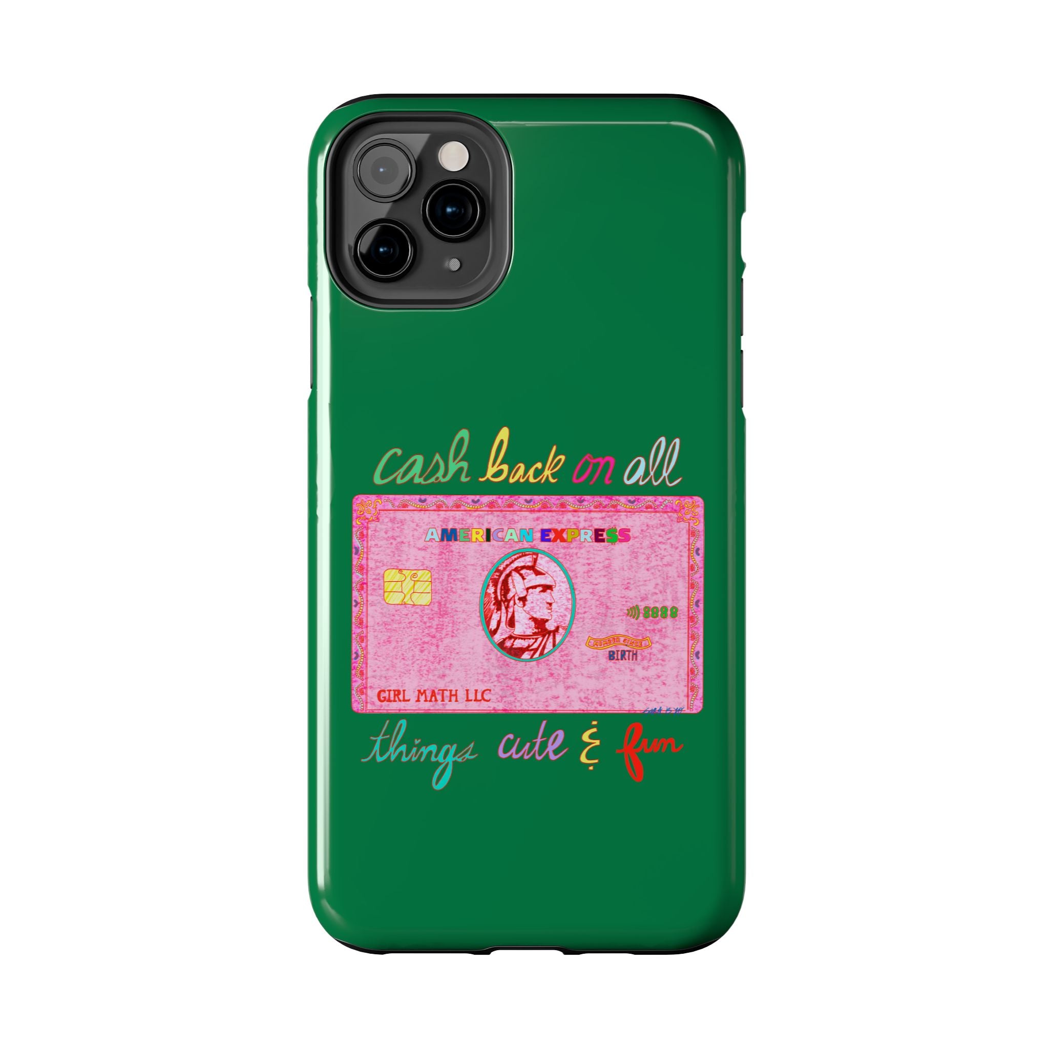 The PINK Card Green Phone Case