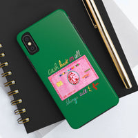 The PINK Card Green Phone Case