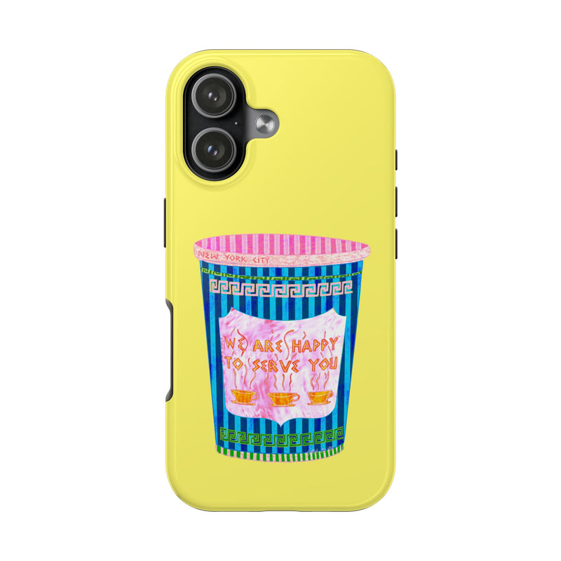 New York Coffee Cup Yellow Phone Case
