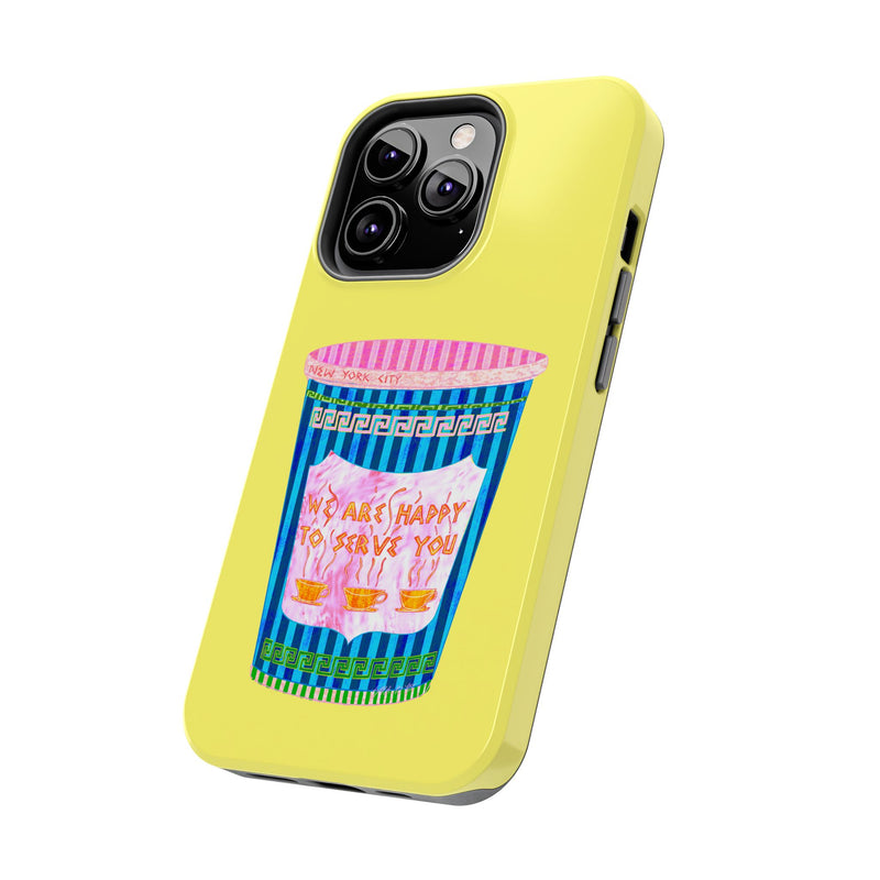 New York Coffee Cup Yellow Phone Case