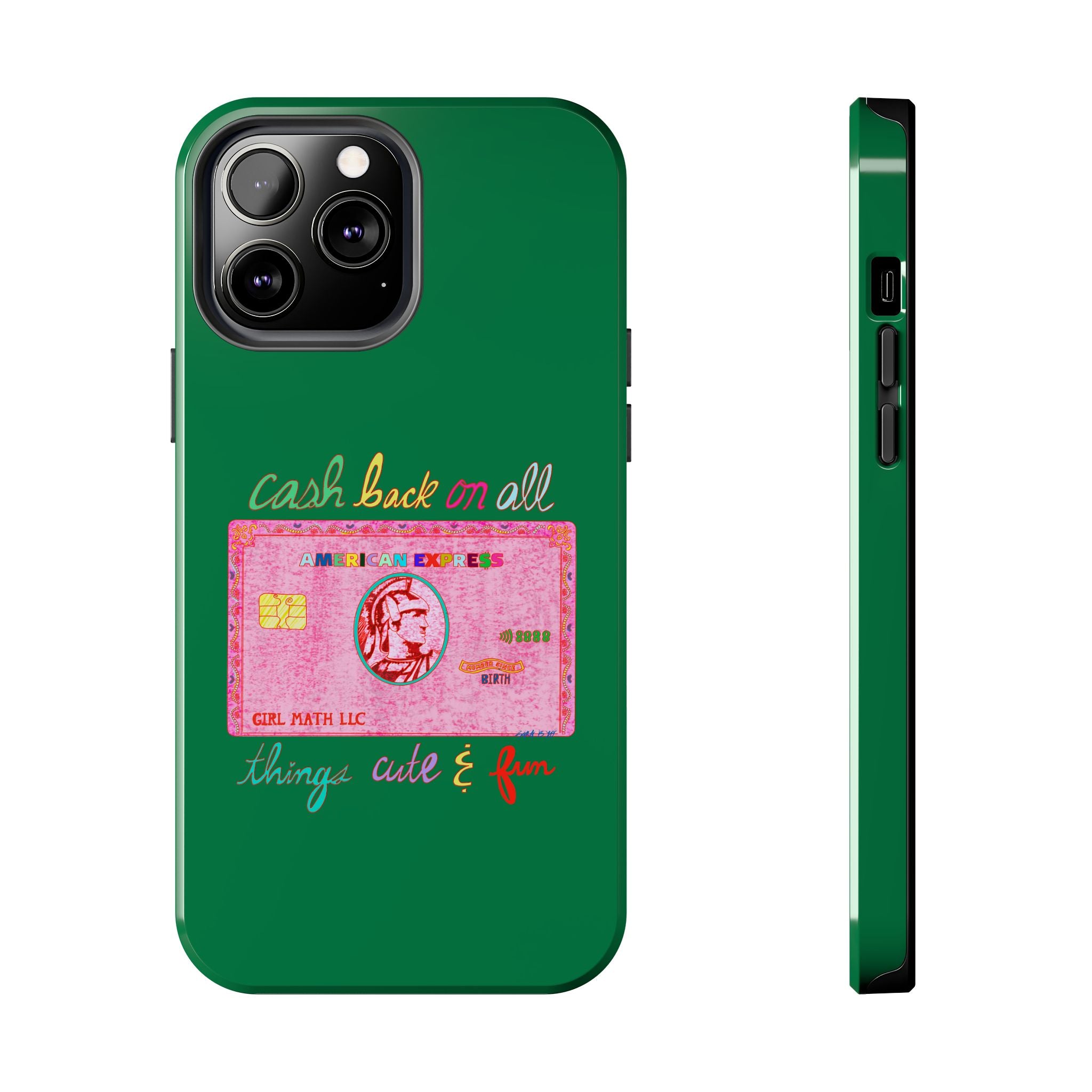 The PINK Card Green Phone Case