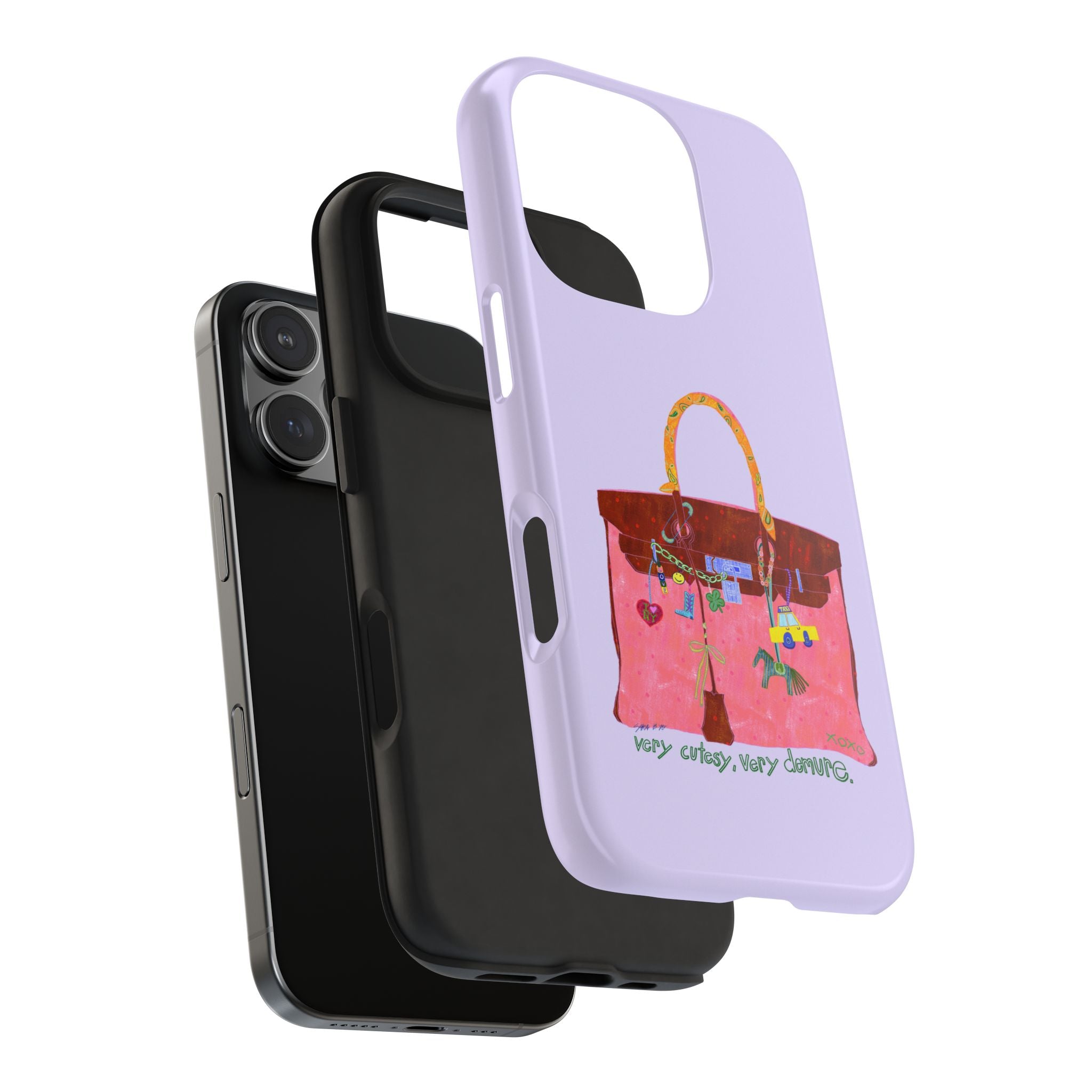 A Very Cutesy, Very Demure Lilac Phone Case