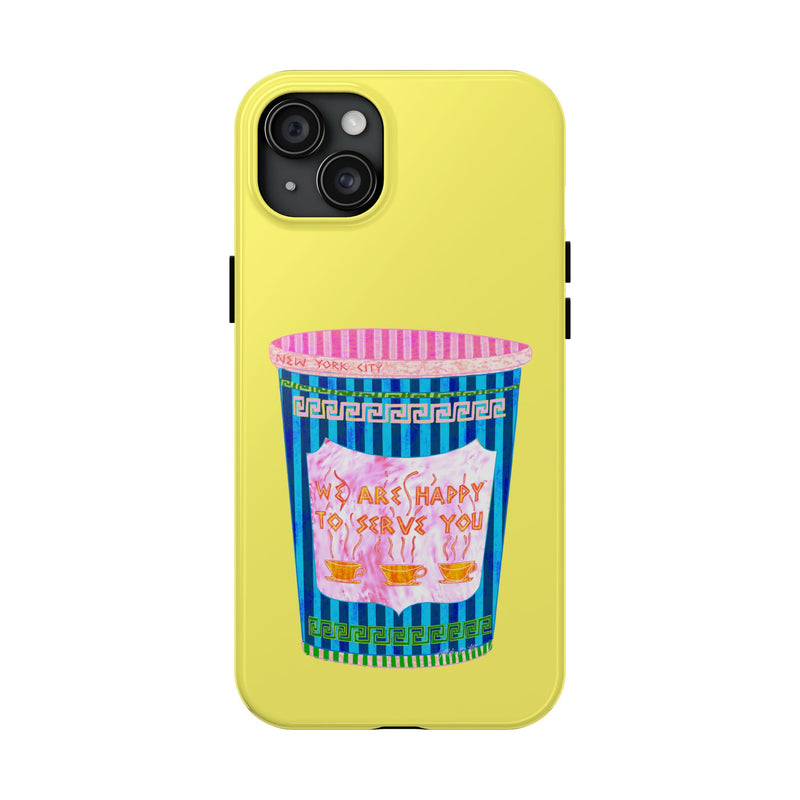 New York Coffee Cup Yellow Phone Case