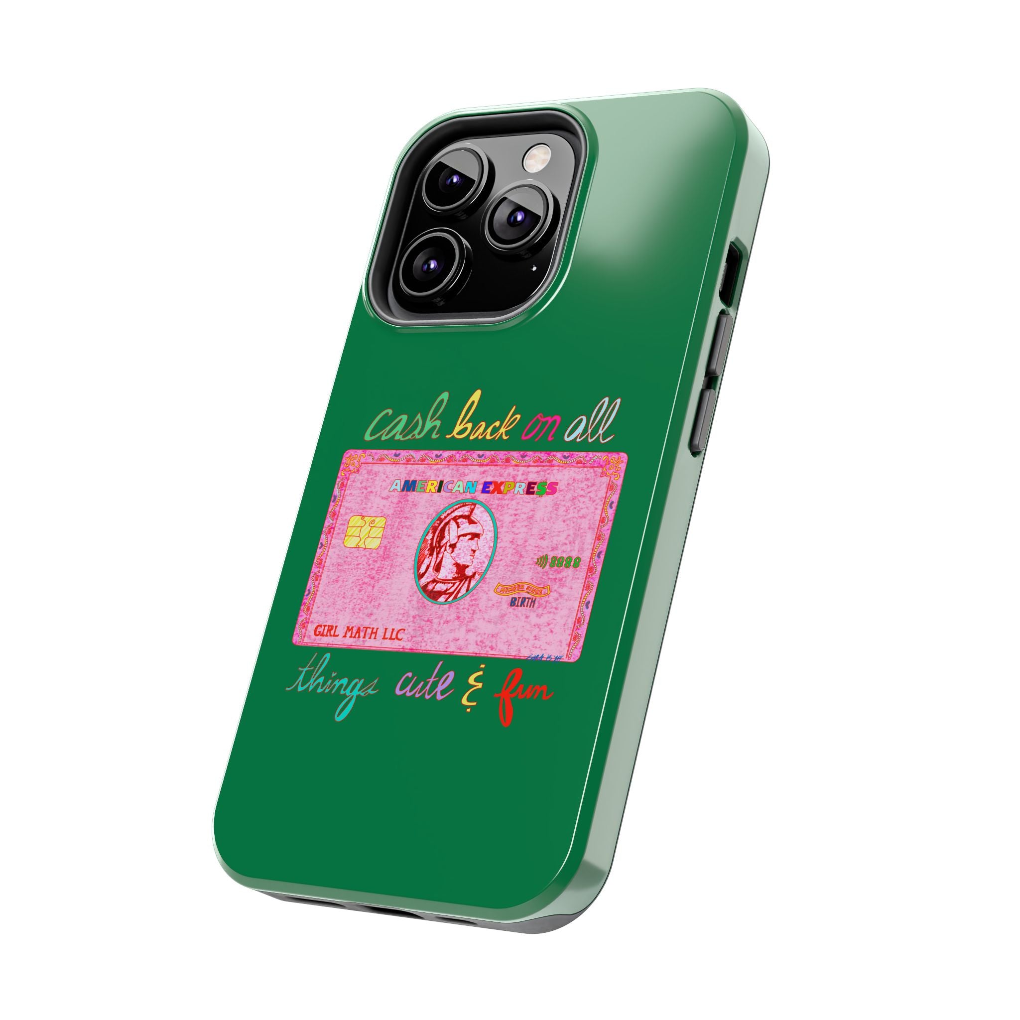 The PINK Card Green Phone Case