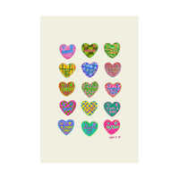 Candy Heart Affirmations Art Print