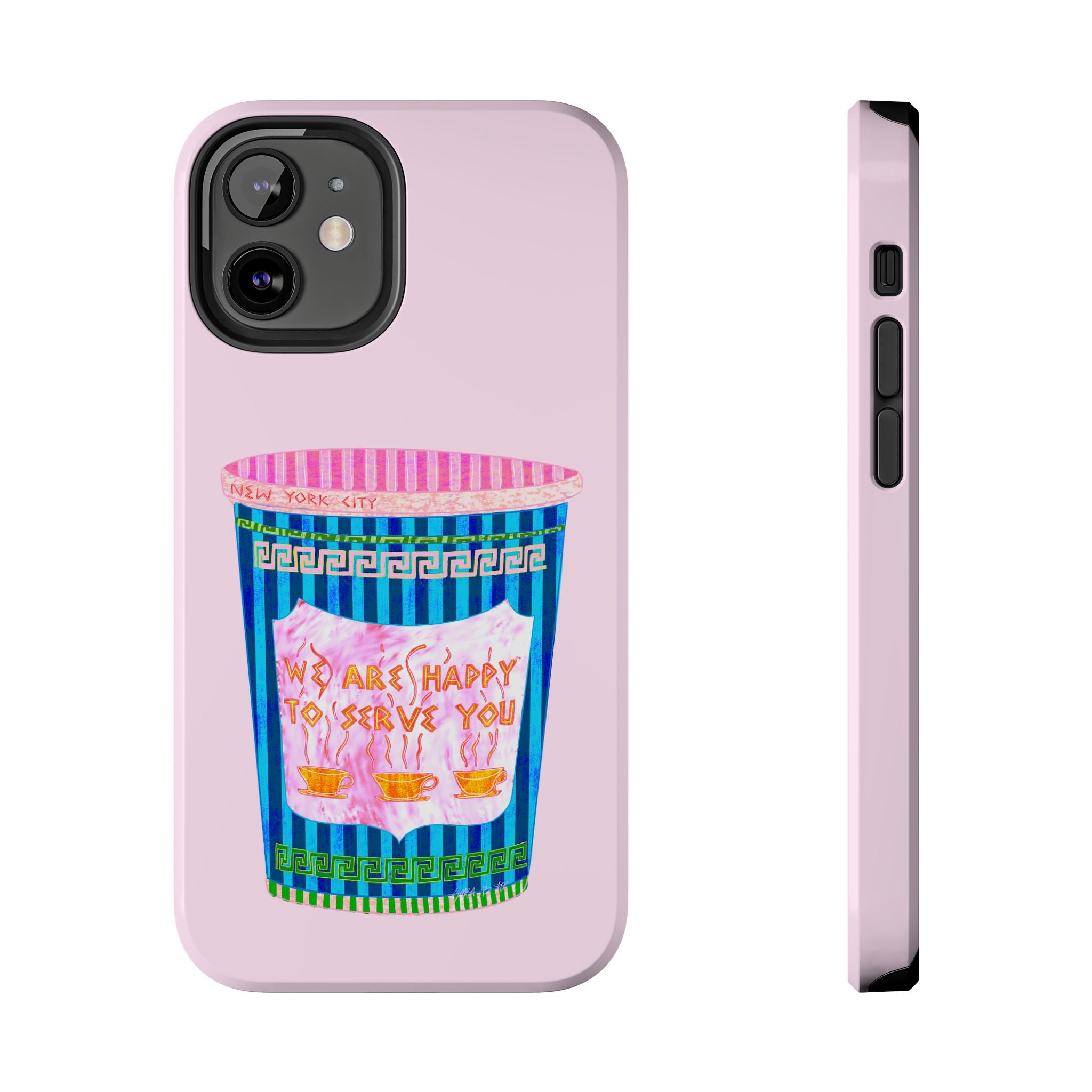 New York Coffee Cup Pink Phone Case