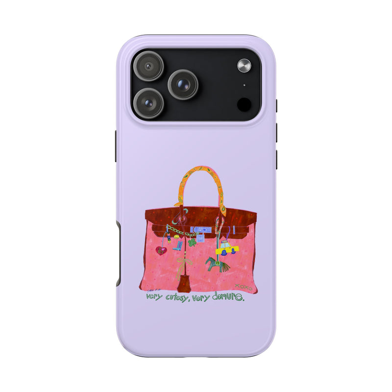 A Very Cutesy, Very Demure Lilac Phone Case