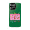 The PINK Card Green Phone Case