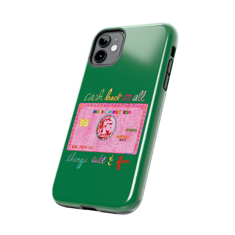 The PINK Card Green Phone Case