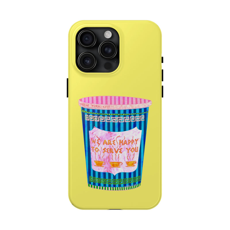 New York Coffee Cup Yellow Phone Case