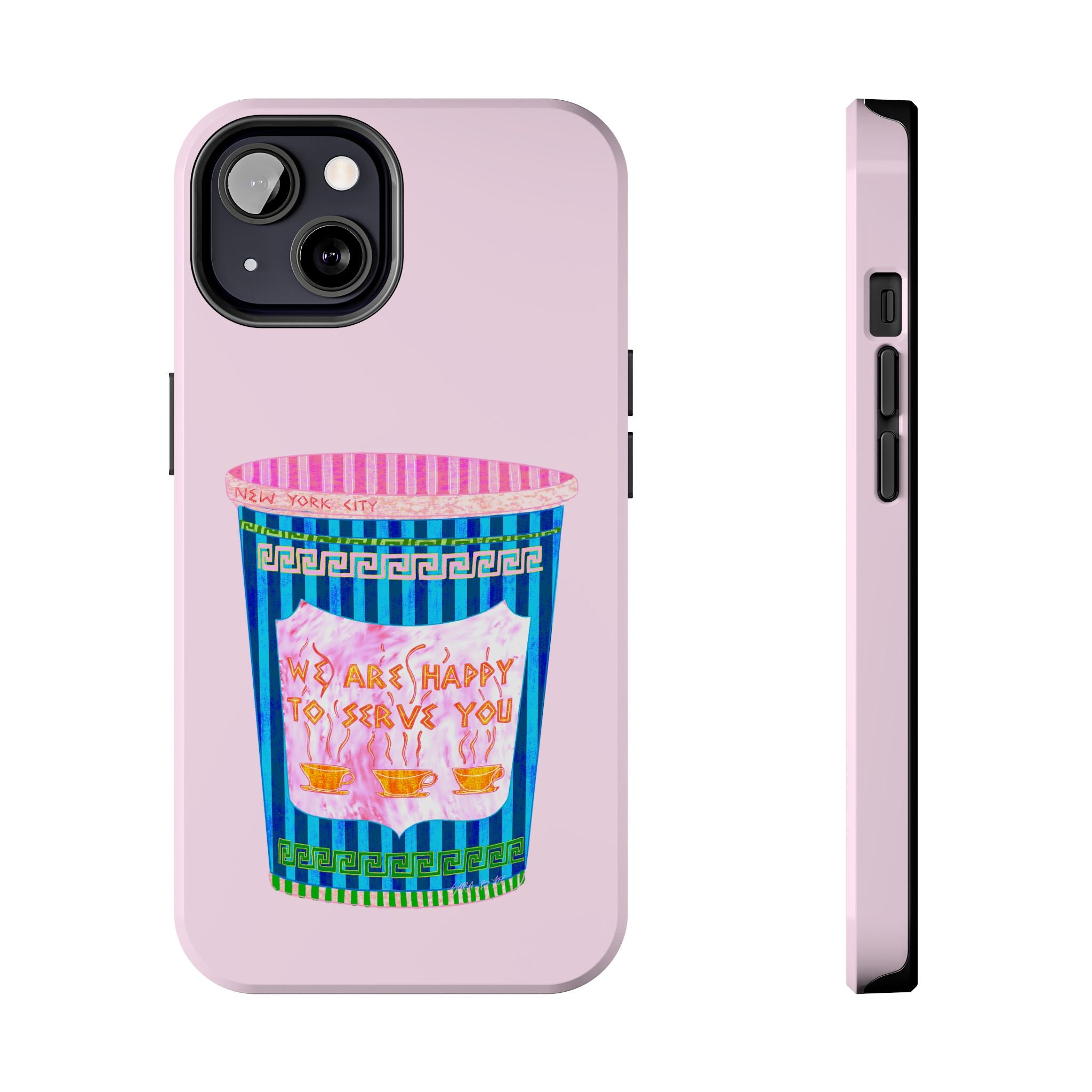 New York Coffee Cup Pink Phone Case