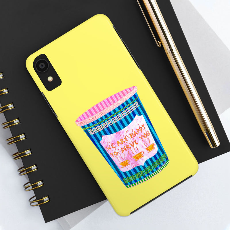 New York Coffee Cup Yellow Phone Case