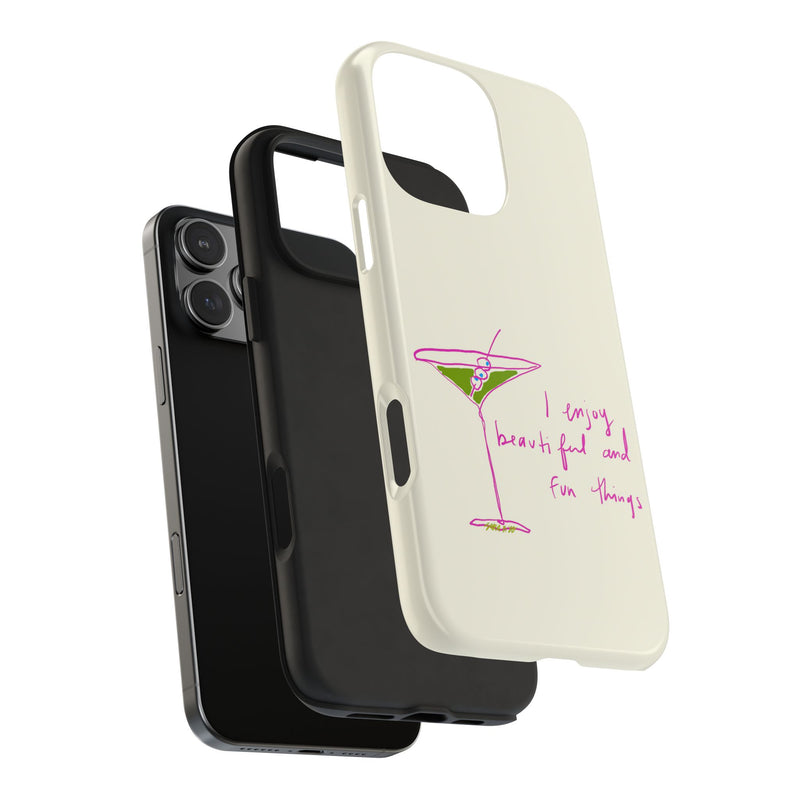 Beautiful Martini Pink Writing Phone Case