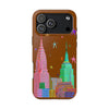 Starry Night in The City Brown Phone Case