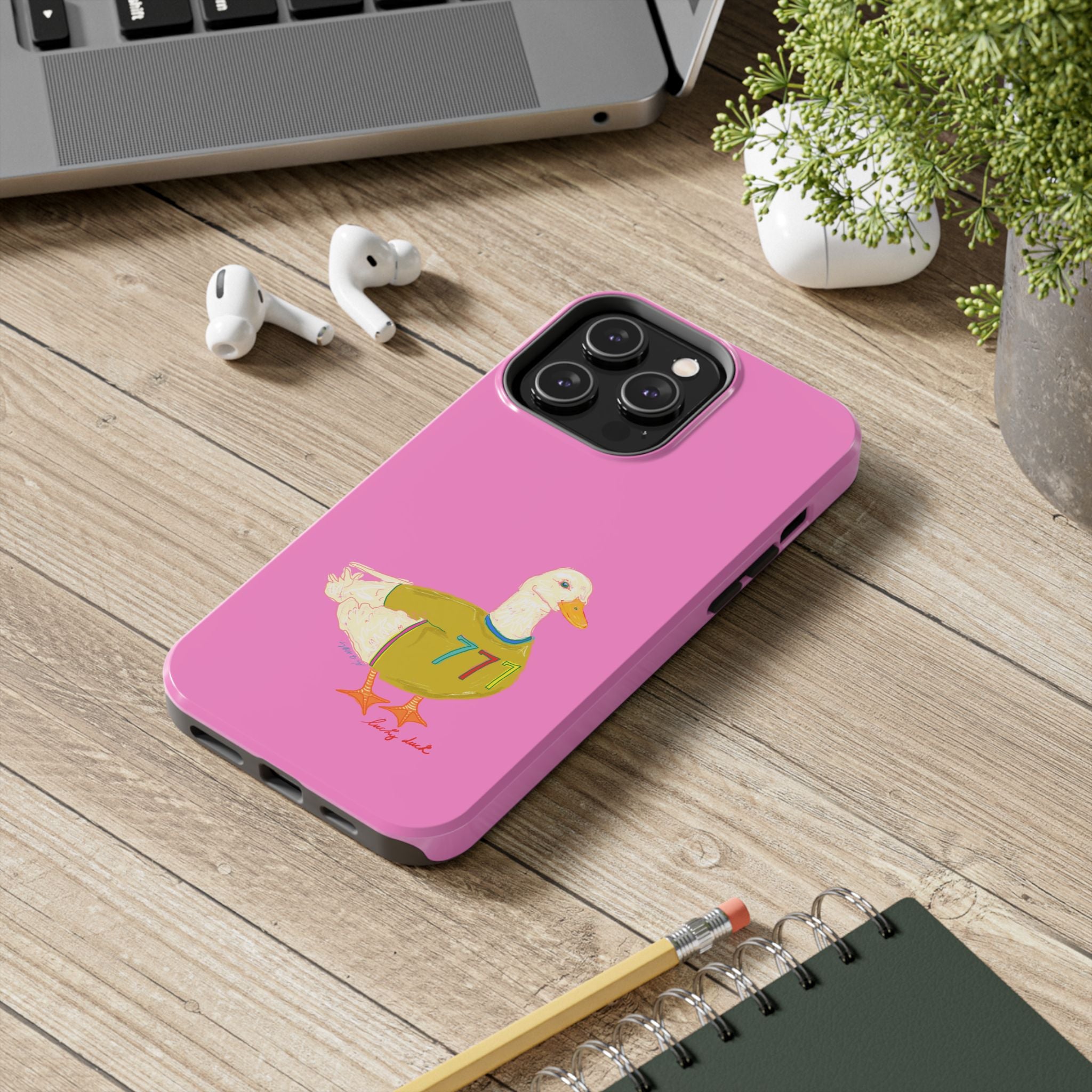 Pink Lucky Duck Phone Case