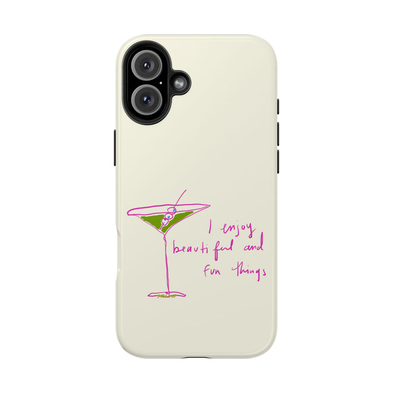 Beautiful Martini Pink Writing Phone Case