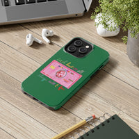 The PINK Card Green Phone Case