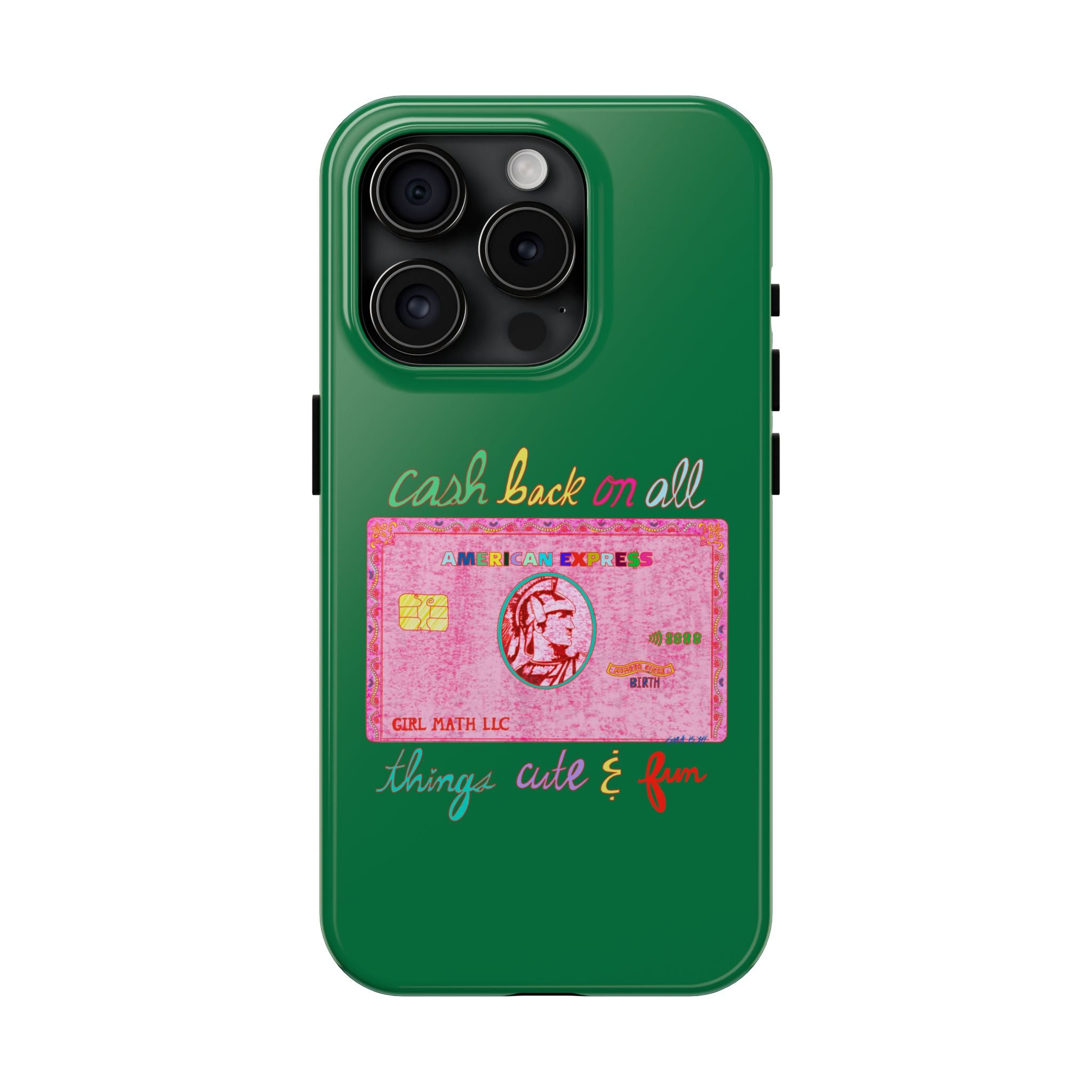 The PINK Card Green Phone Case