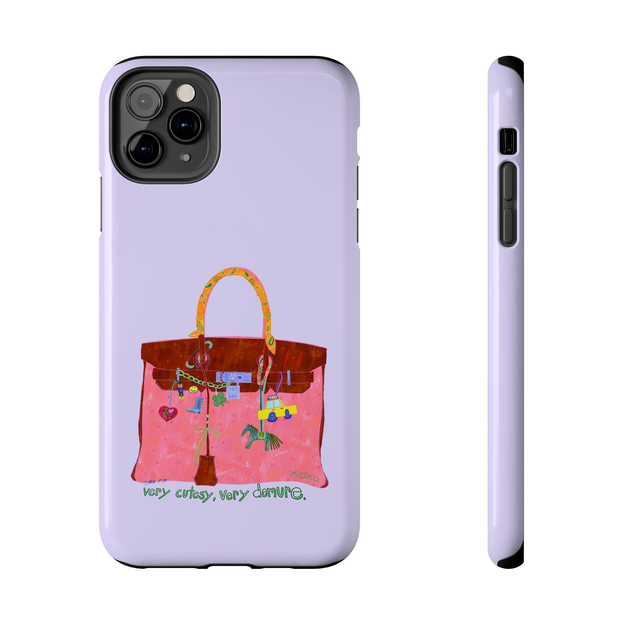 A Very Cutesy, Very Demure Lilac Phone Case