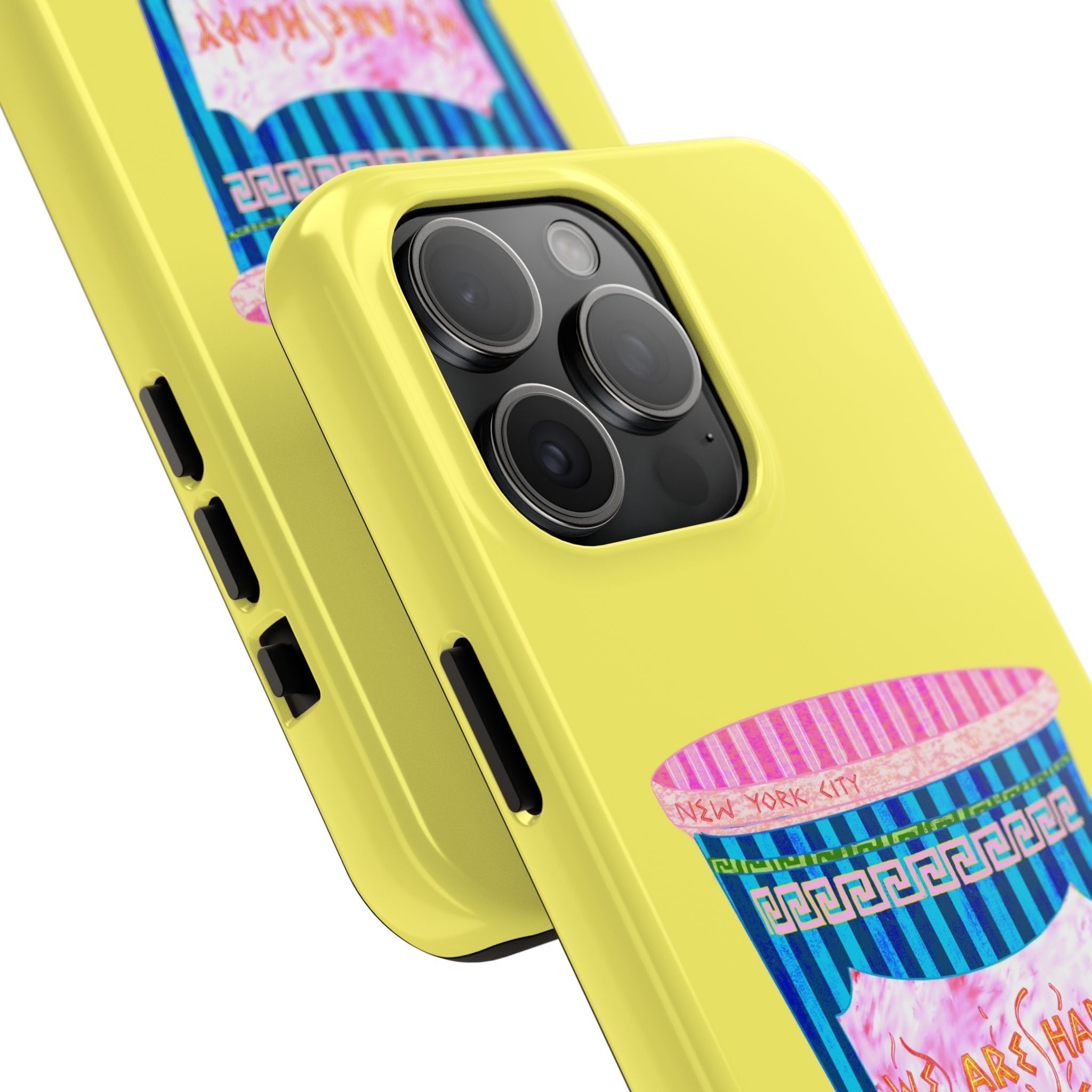 New York Coffee Cup Yellow Phone Case