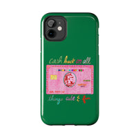 The PINK Card Green Phone Case