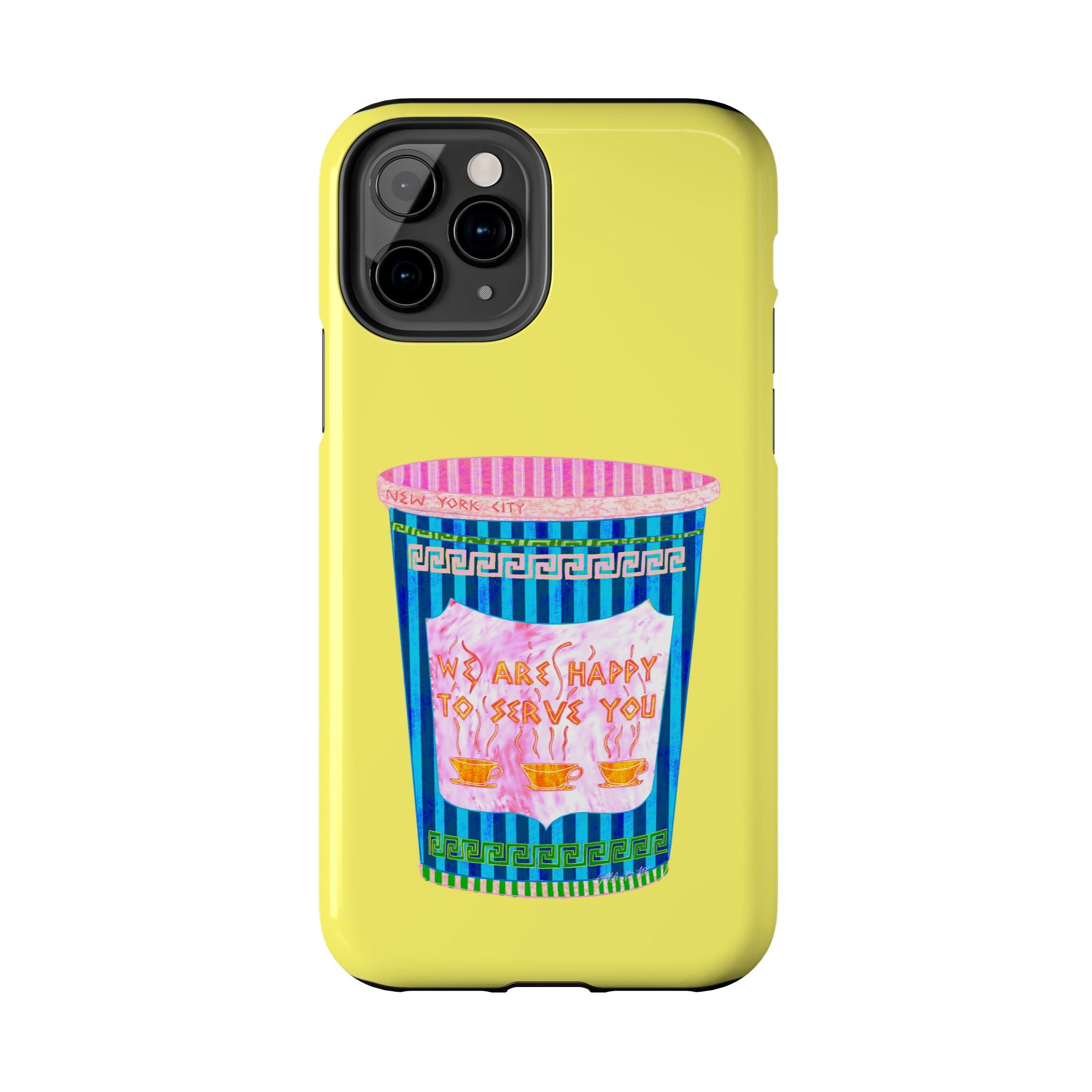 New York Coffee Cup Yellow Phone Case