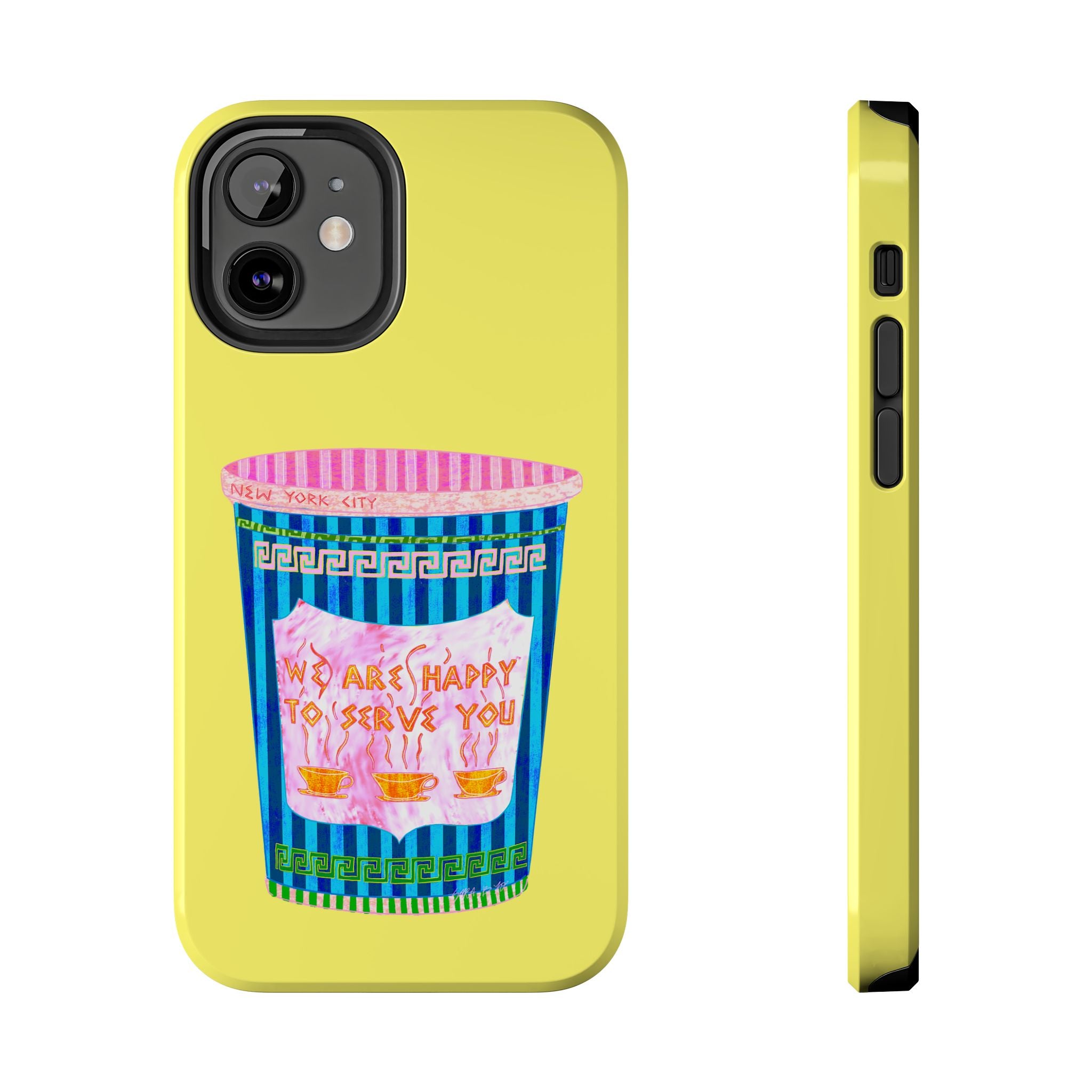 New York Coffee Cup Yellow Phone Case