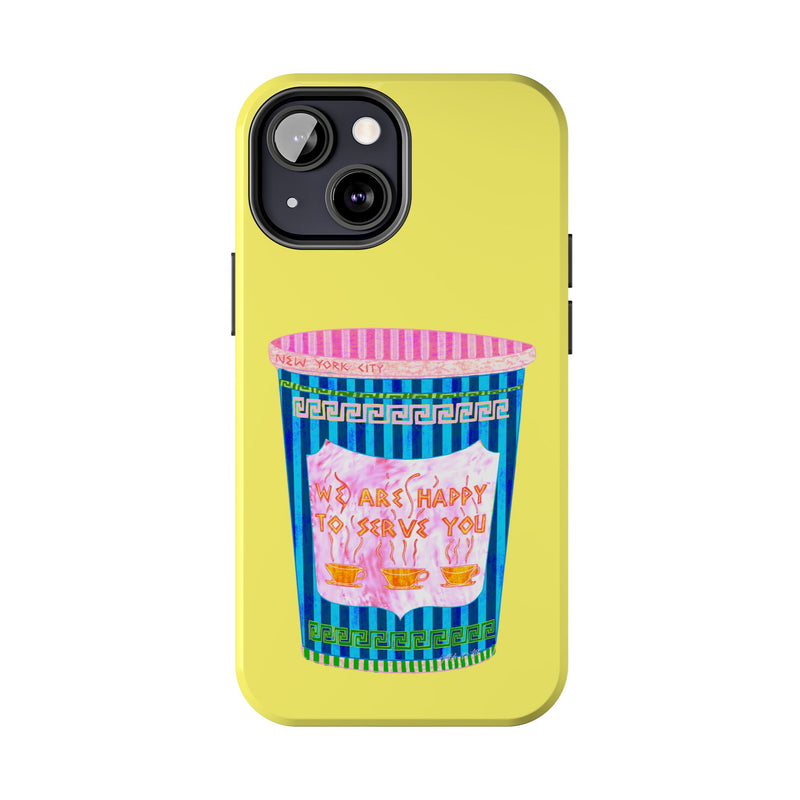 New York Coffee Cup Yellow Phone Case