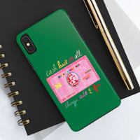 The PINK Card Green Phone Case