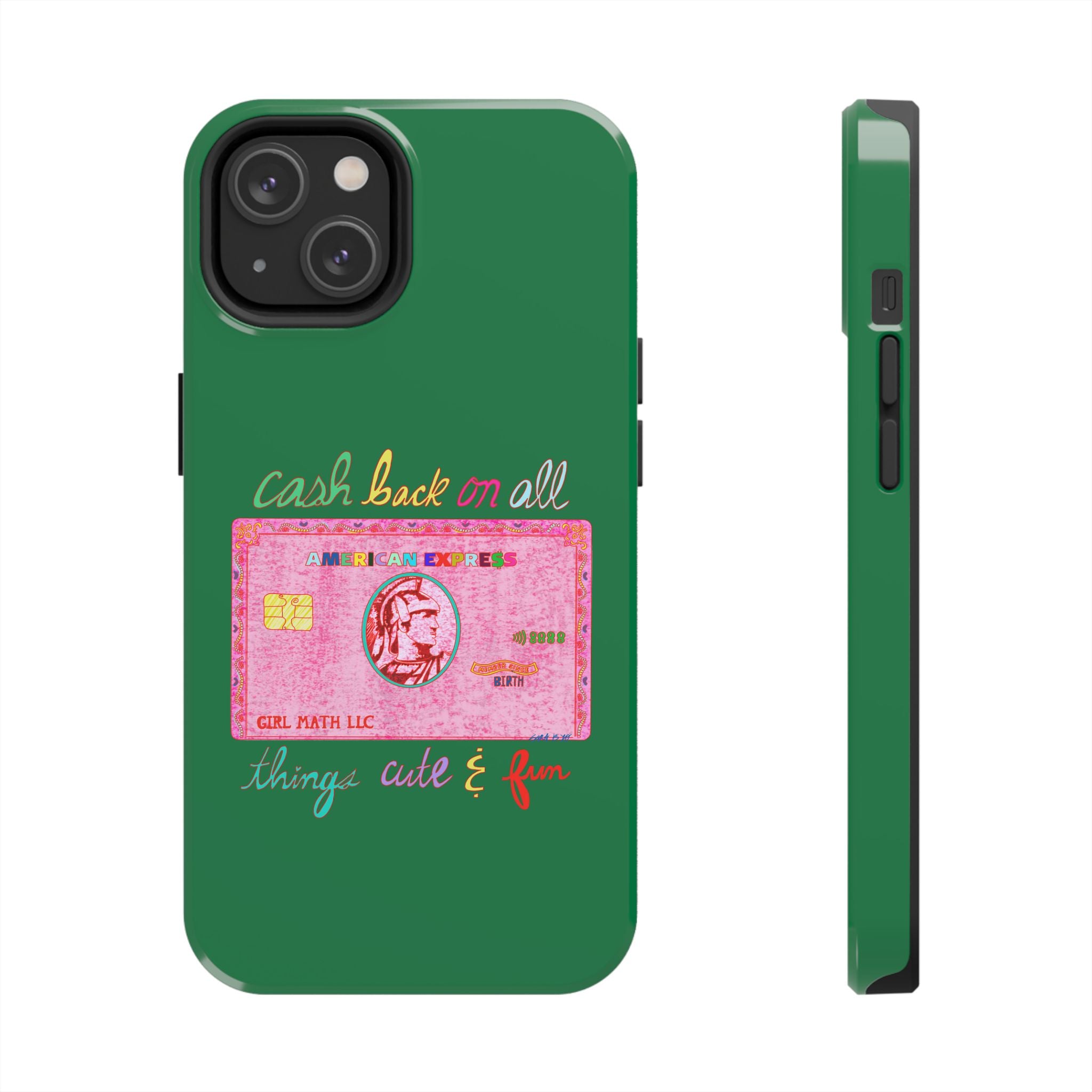 The PINK Card Green Phone Case