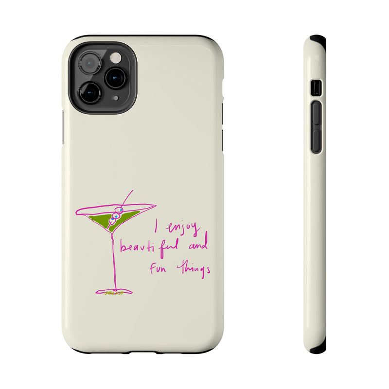 Beautiful Martini Pink Writing Phone Case