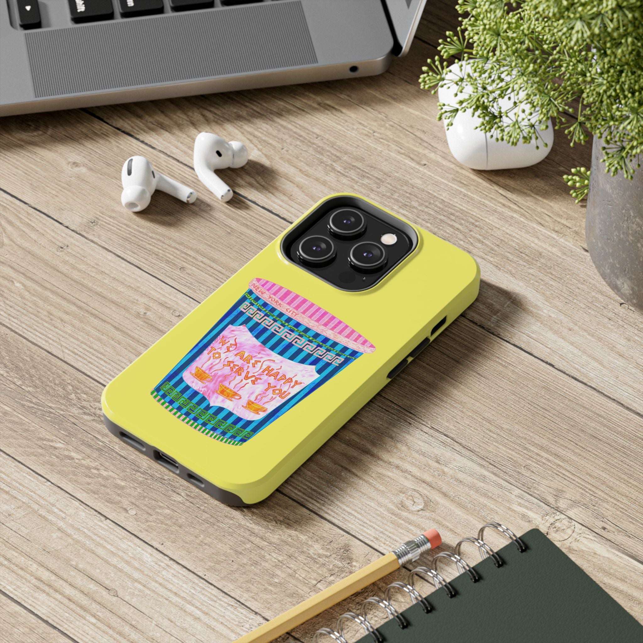 New York Coffee Cup Yellow Phone Case