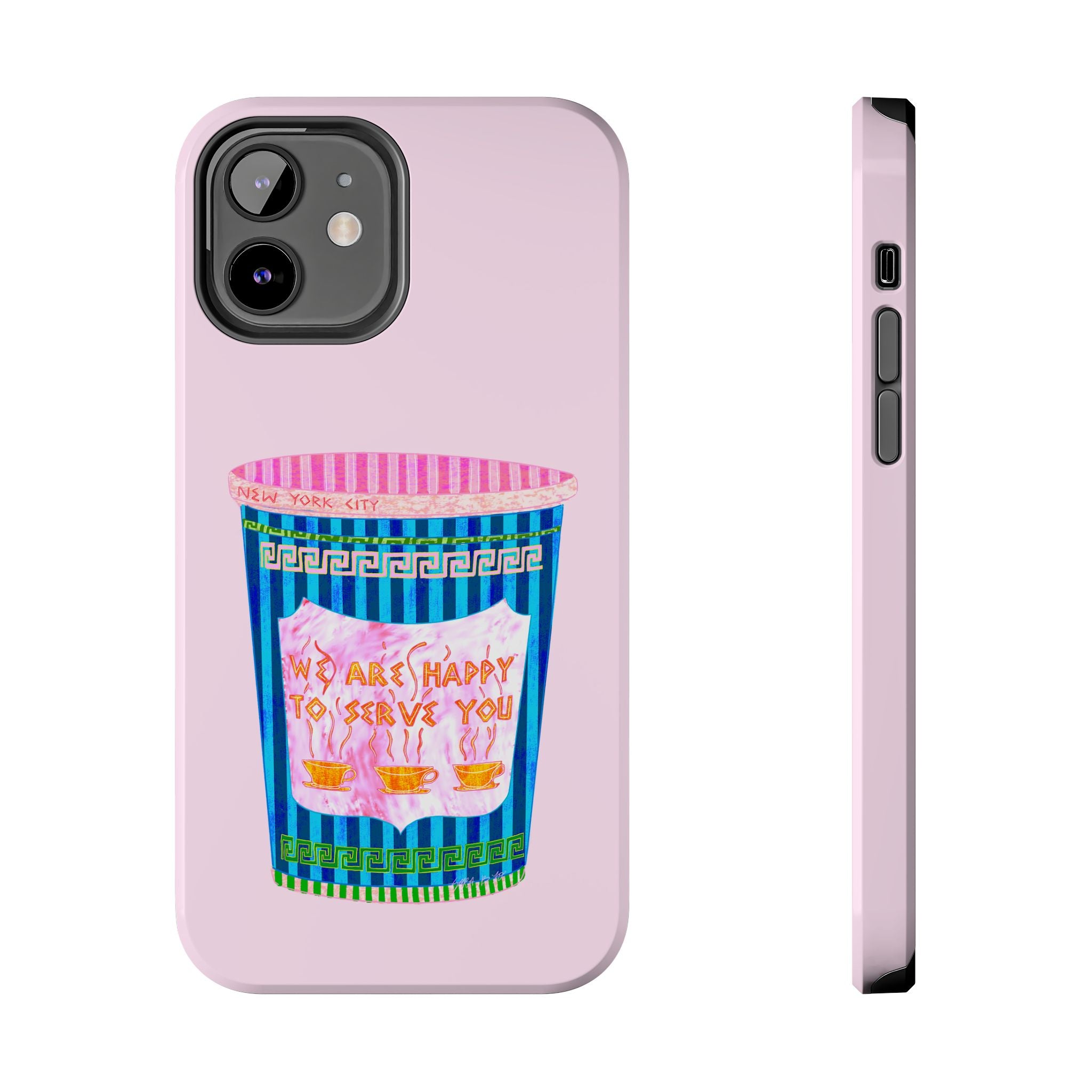 New York Coffee Cup Pink Phone Case