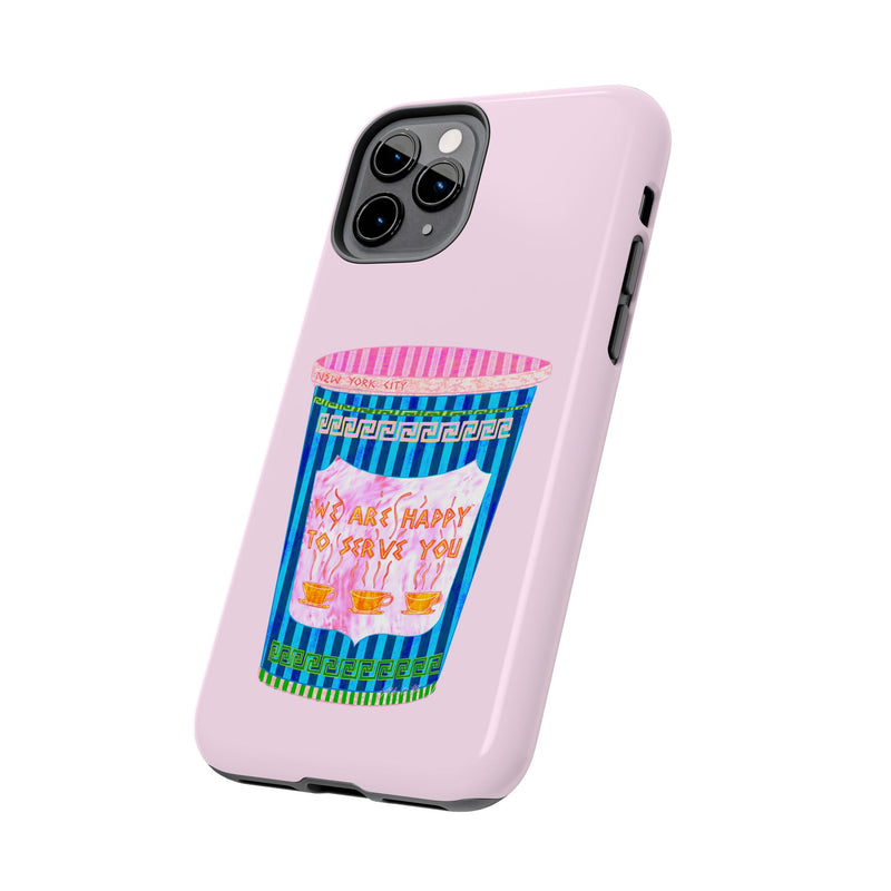 New York Coffee Cup Pink Phone Case