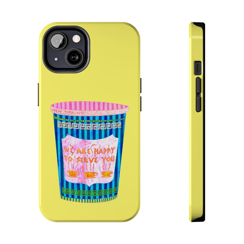 New York Coffee Cup Yellow Phone Case