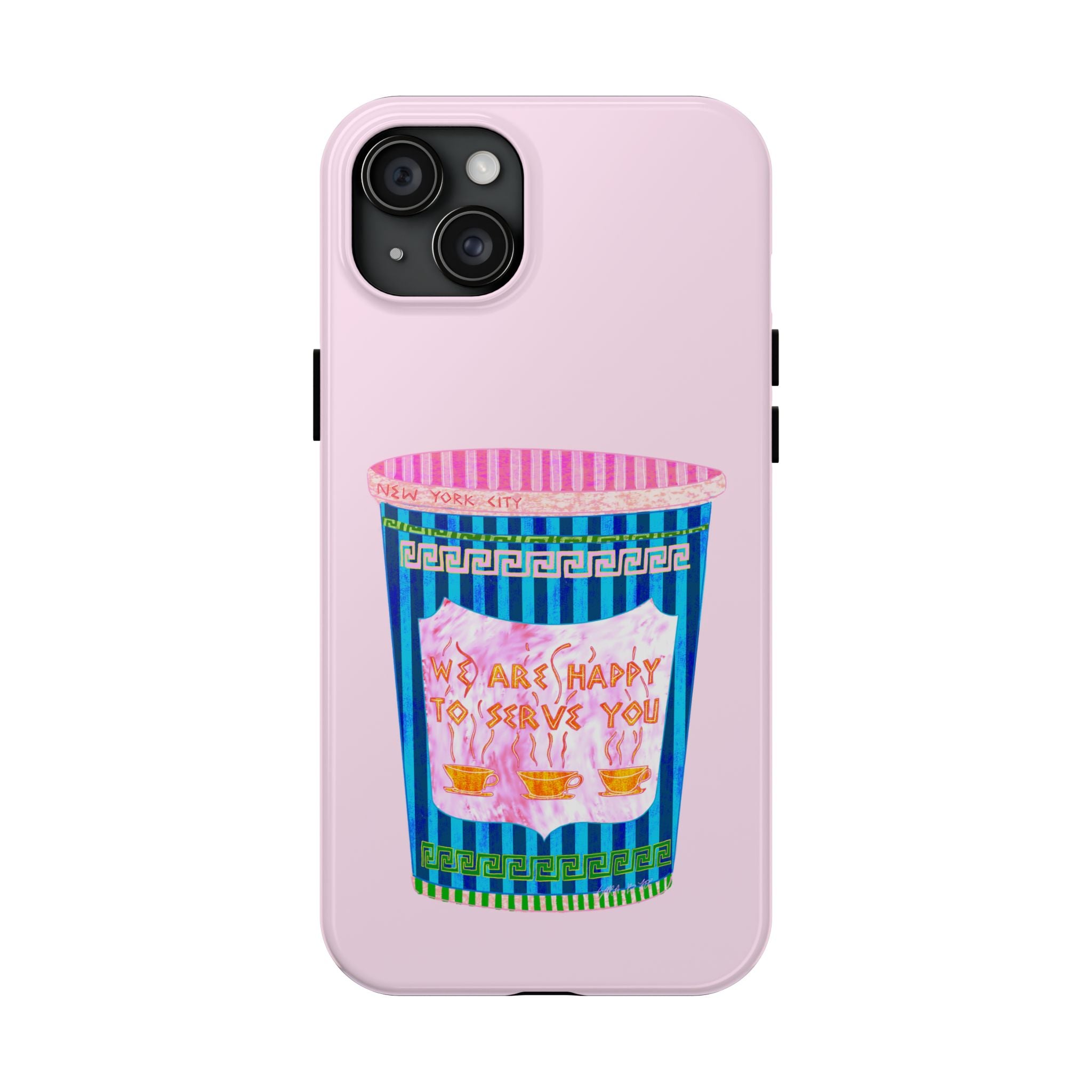 New York Coffee Cup Pink Phone Case